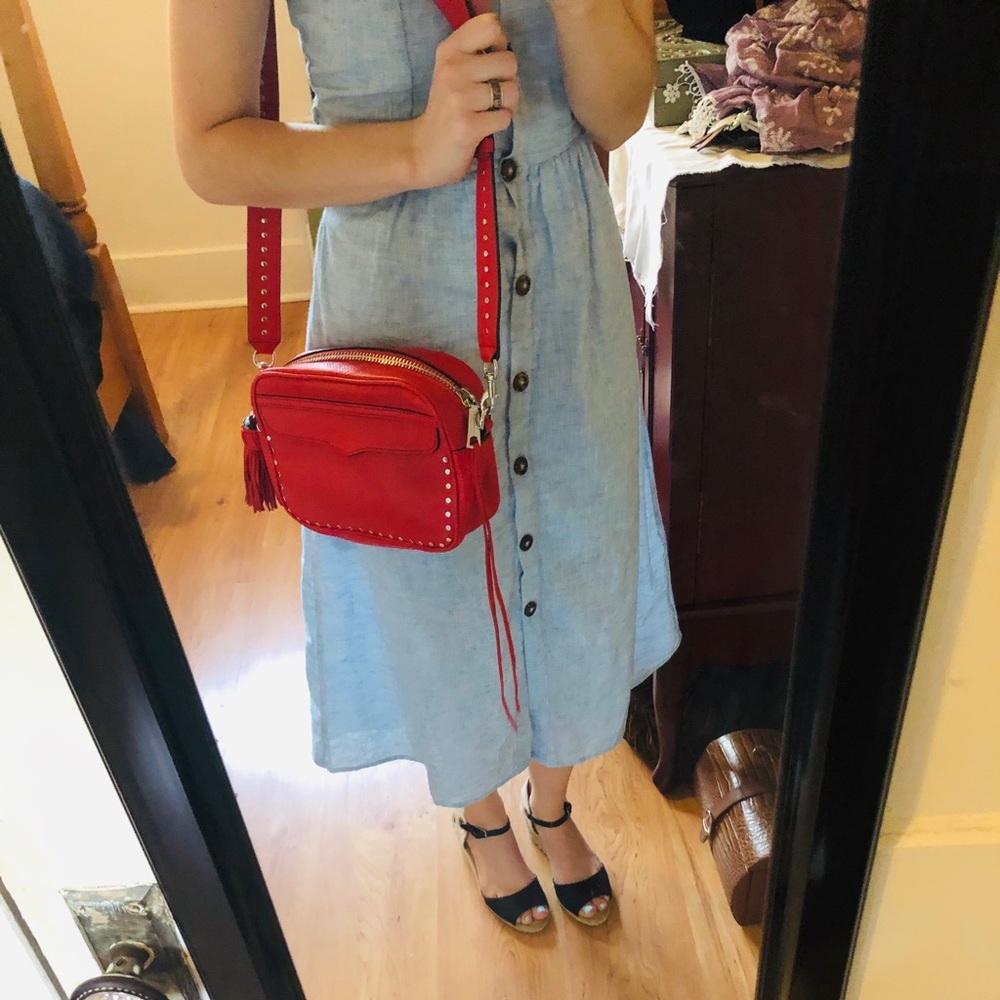 Red crossbody leather purse Rebecca Minkoff